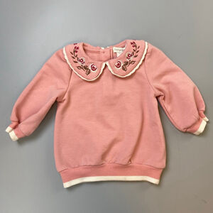 Baby Cynthia Rowley Sweatshirt 3-6 Month Pink Floral Peter Pan Cottagecore
